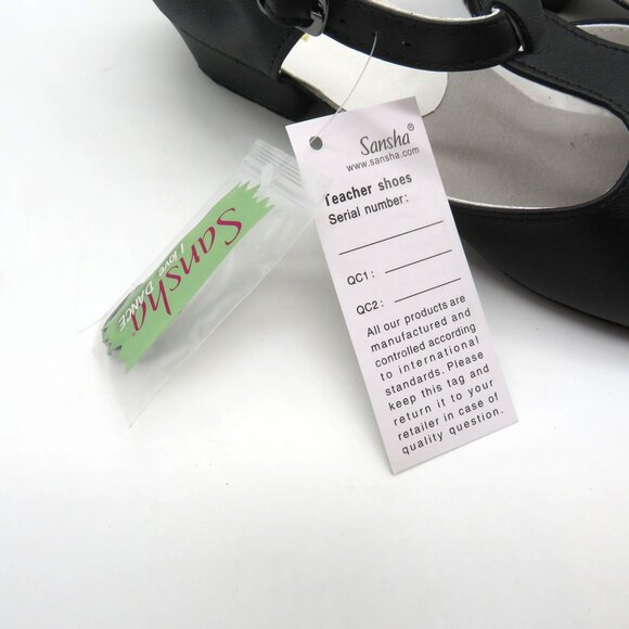 Sansha Womens Black T-Strap Leather Dance Shoes 1" Heel Size 8M NEW - Picture 7 of 9